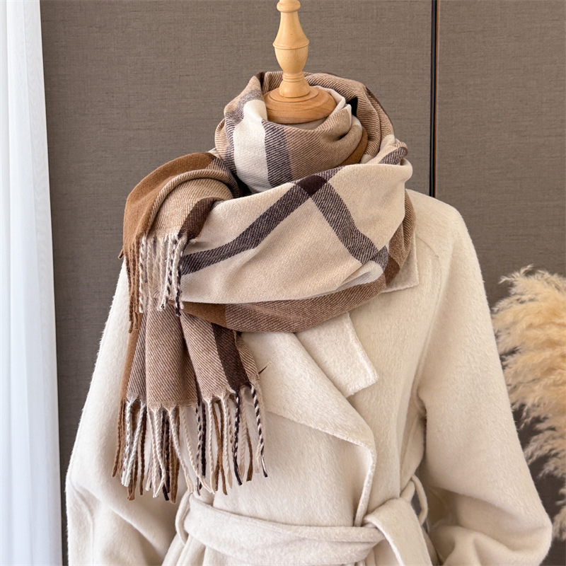 Cashmere Pashmina Wrap - وشاح نسائي منقوش اسكتلندي يشبه الكشمير