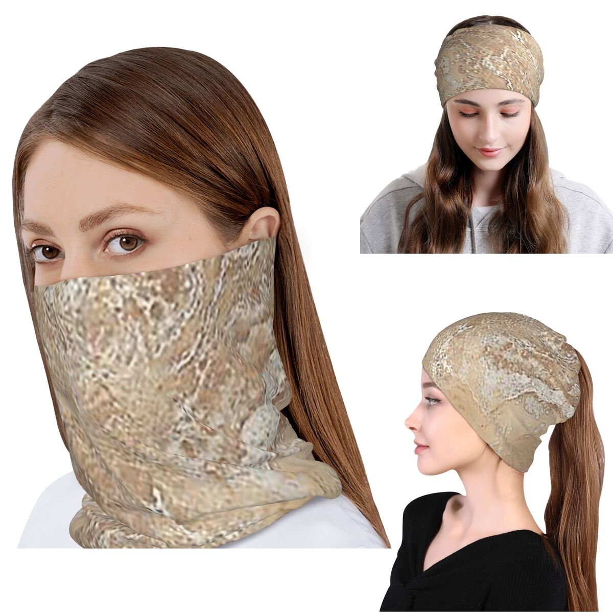Knit Beanie Hat Warm - قناع رقبة عصري من الجرانيت والرخام