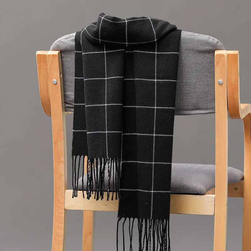 Wool Scarf Men - 2023 جديد الشتاء الرجال وشاح الدفء