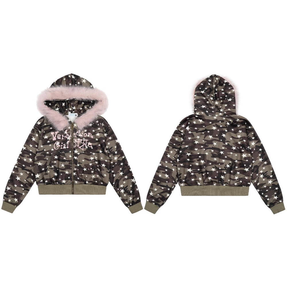 Sherpa Hoodie Fleece - الرجال زمم هوديي شارع العليا كامو
