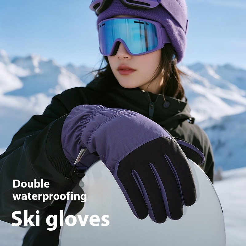 Snow Glove Insulated - جديد الشتاء قفازات الحرارية التزلج الدراجات