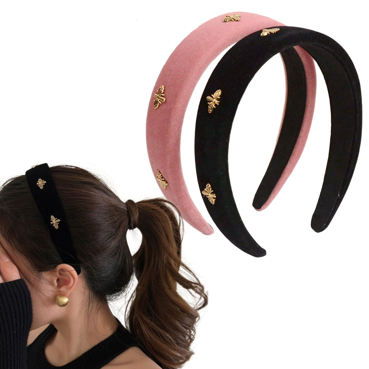 Winter Headband Fleece - عصابة رأس مخملية سوداء من Little