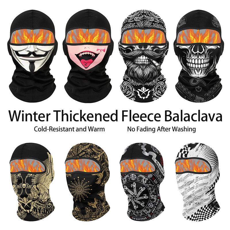 Balaclava Ski Mask - شتاء دافئ زائد المخملية بالاكلافا دراجة
