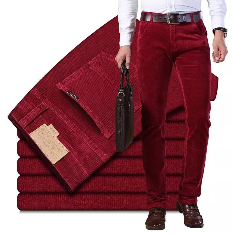 Corduroy Pant Warm - خريف شتاء رجل سميك دافئ سروال