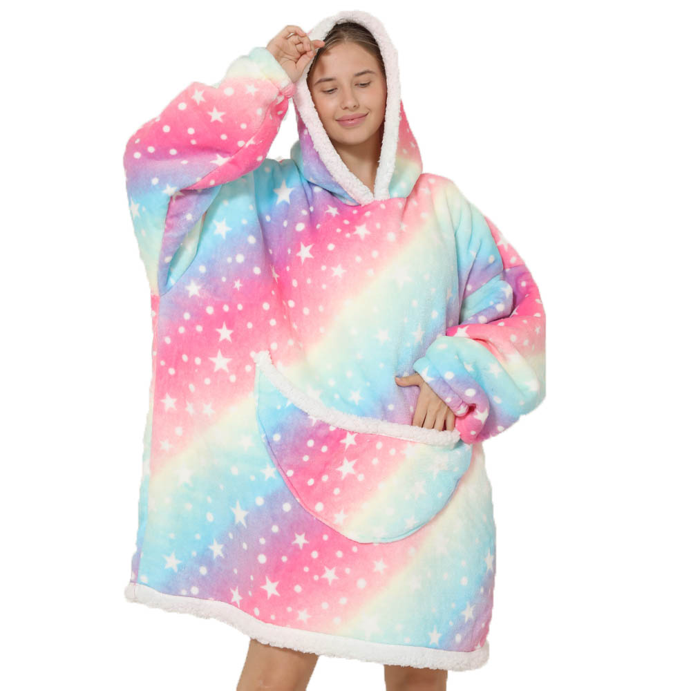 بطانية بغطاء رأس صوف كبيرة الح - مراجعة Sherpa Hoodie Fleece وسعره