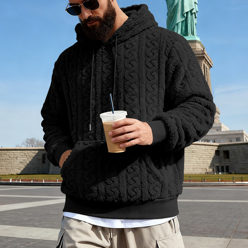 الرجال كنزة بغطاء رأس من الصوف - مراجعة Sherpa Hoodie Fleece وسعره
