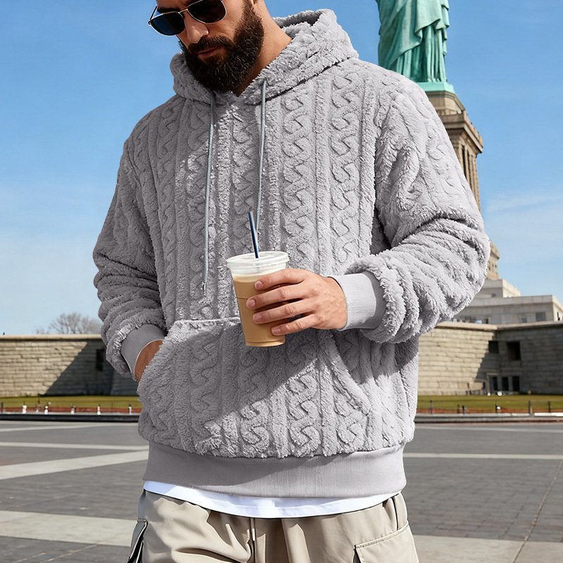 الرجال كنزة بغطاء رأس من الصوف - مراجعة Sherpa Hoodie Fleece وسعره