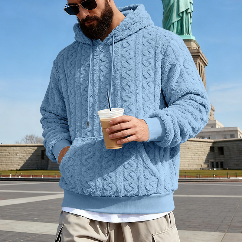 الرجال كنزة بغطاء رأس من الصوف - مراجعة Sherpa Hoodie Fleece وسعره
