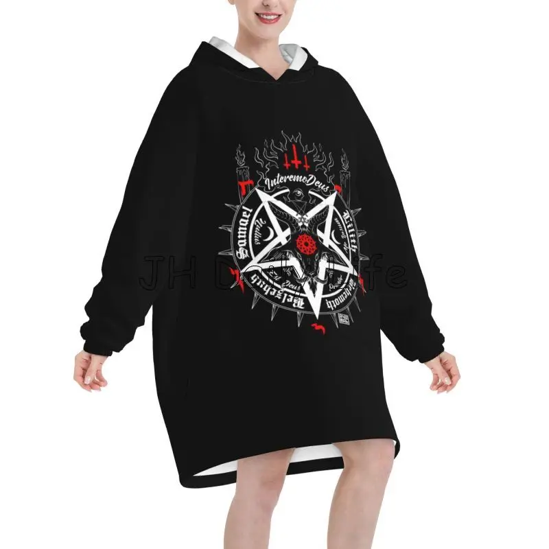 أسود الشيطان الجمجمة الميت رئي - مراجعة Sherpa Hoodie Fleece وسعره