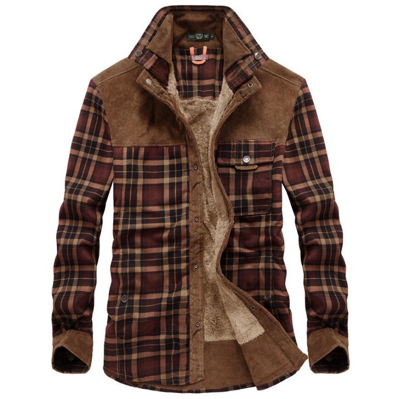 سترات رجالية شتوية مقاومة للري - مراجعة Flannel Shirt Lined وسعره