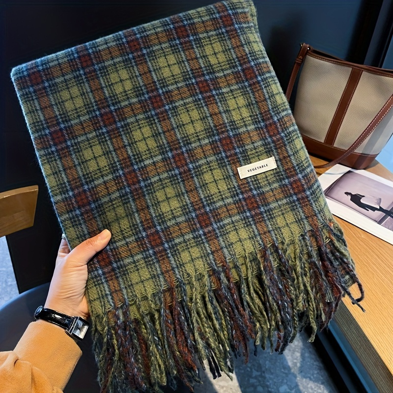 خمر الأخضر منقوشة شرابة وشاح ا - مراجعة Cashmere Pashmina Wrap وسعره