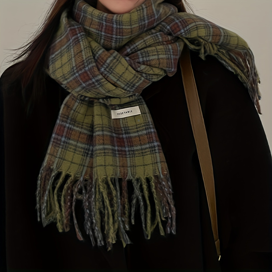 خمر الأخضر منقوشة شرابة وشاح ا - مراجعة Cashmere Pashmina Wrap وسعره