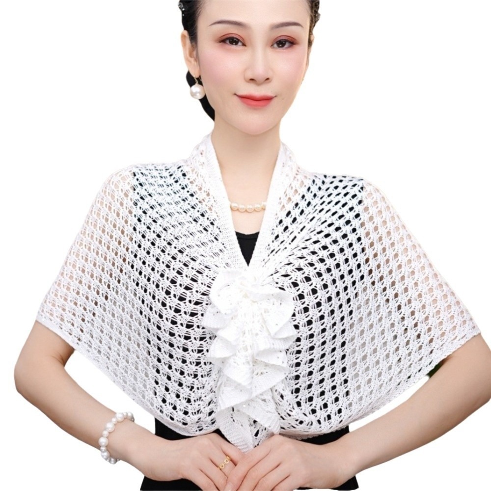كارديجان بتصميم براق ومفرغ، بت - مراجعة Shawl Wrap Winter وسعره
