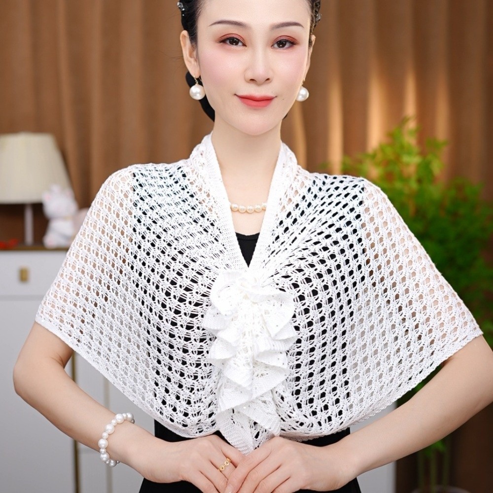 كارديجان بتصميم براق ومفرغ، بت - مراجعة Shawl Wrap Winter وسعره