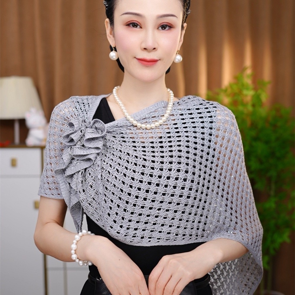 كارديجان بتصميم براق ومفرغ، بت - مراجعة Shawl Wrap Winter وسعره