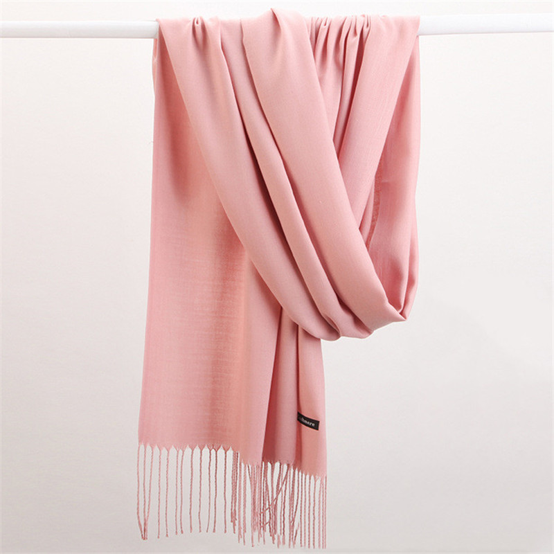 وشاح نسائي موضة 2023 بلون سادة - مراجعة Cashmere Pashmina Wrap وسعره