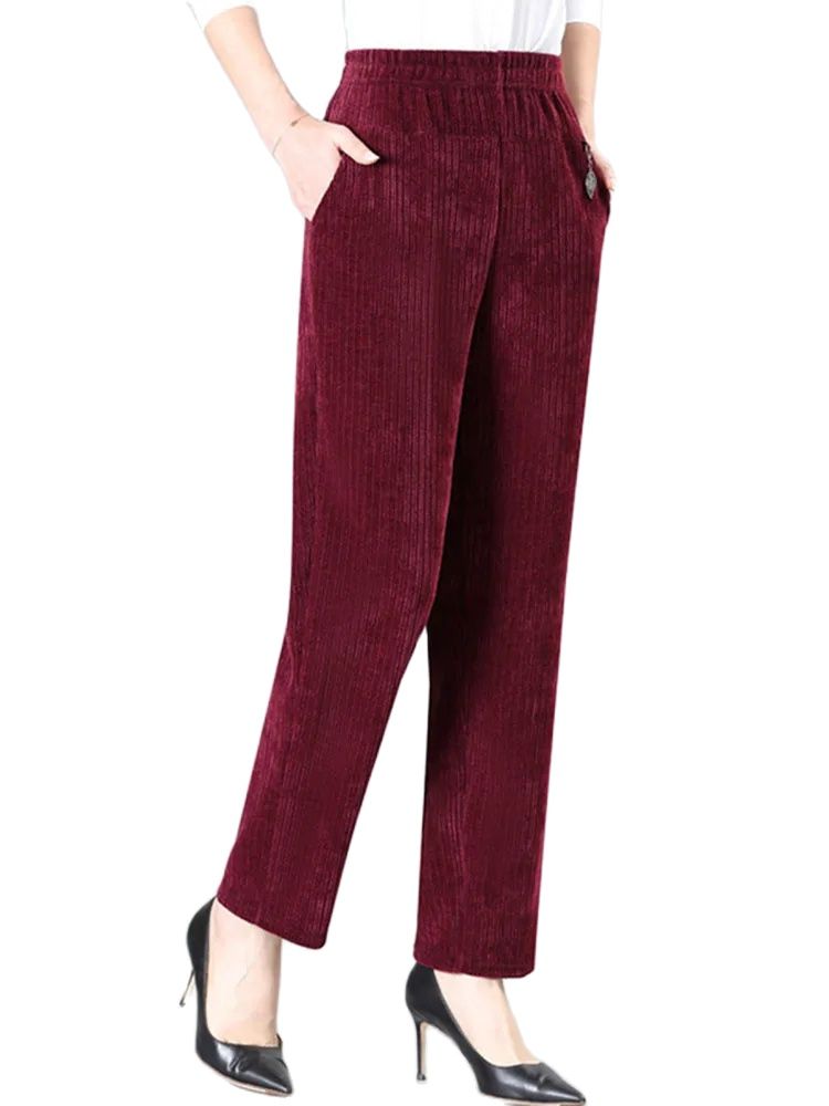 المعتاد XL-8XL سروال قصير منتص - مراجعة Corduroy Pant Warm وسعره