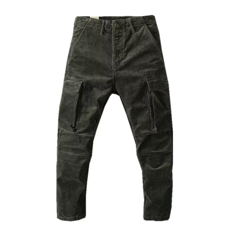 الربيع والخريف موضة جديدة بلون - مراجعة Corduroy Pant Warm وسعره