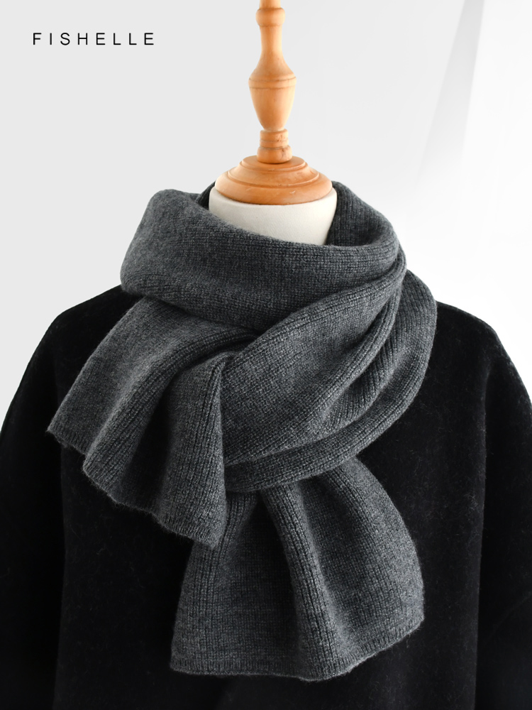 رمادي بلون الكشمير وشاح الشتاء - مراجعة Wool Scarf Men وسعره
