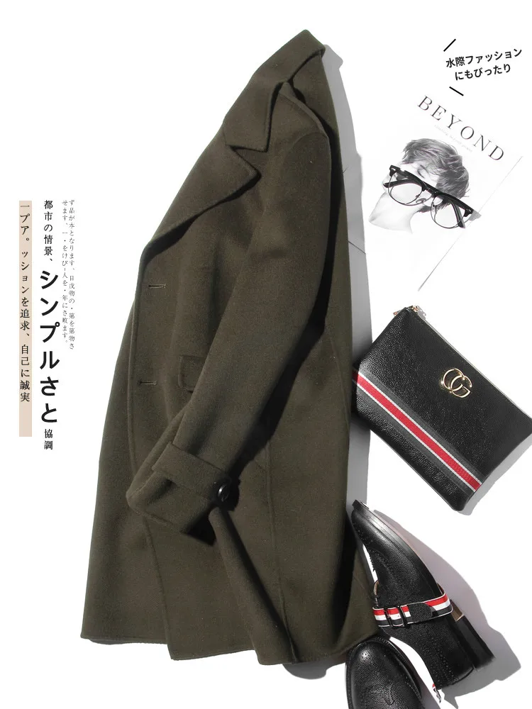 AYUNSUE 100% معطف الصوف الرجال - مراجعة Wool Coat Peacoat وسعره