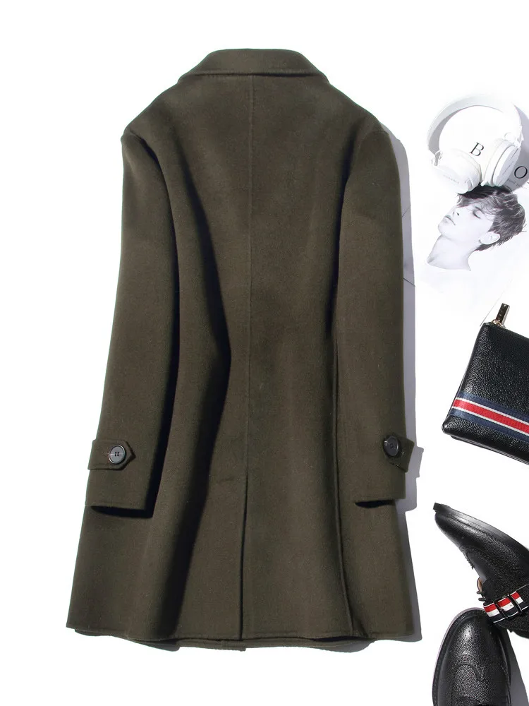 AYUNSUE 100% معطف الصوف الرجال - مراجعة Wool Coat Peacoat وسعره