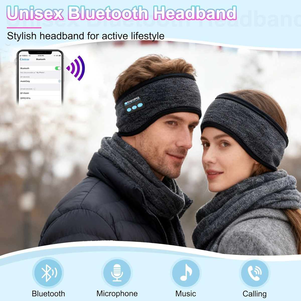 سماعة لاسلكية تعمل بالبلوتوث س - مراجعة Winter Headband Fleece وسعره