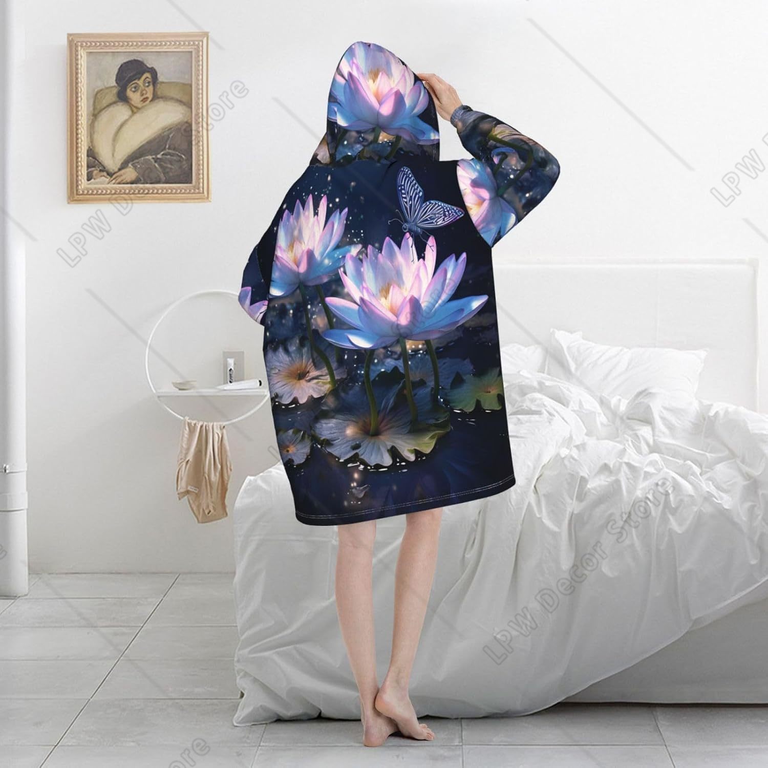 بطانية هودي فانتازي ووترليلي ق - مراجعة Sherpa Hoodie Fleece وسعره