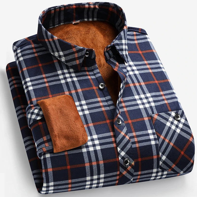 الخريف والشتاء الرجال مبطنة با - مراجعة Flannel Shirt Lined وسعره
