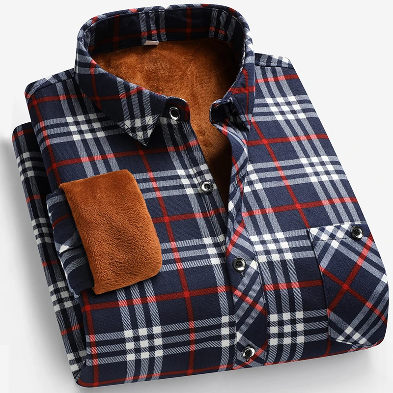 الخريف والشتاء الرجال مبطنة با - مراجعة Flannel Shirt Lined وسعره