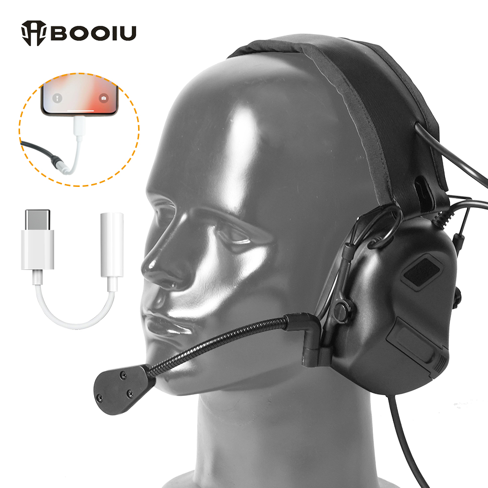 BOOIU التكتيكية الإلكترونية اط - مراجعة Earmuffs Foldable وسعره