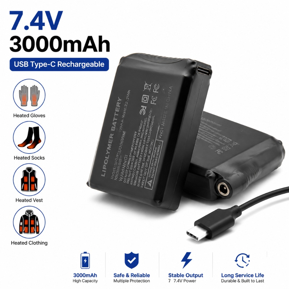 بطارية ليثيوم 7.4 فولت 3000 مل - مراجعة Heated Vest Battery وسعره