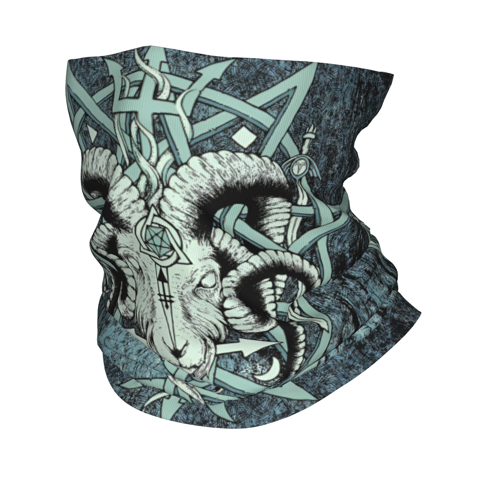 مخصص الماعز Sabbatic Baphomet  - مراجعة Neck Gaiter Fleece وسعره