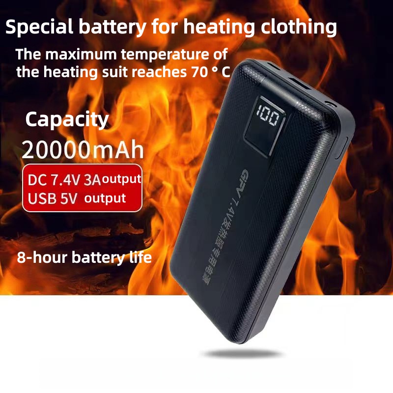جديد سعة كبيرة 7.4 فولت/3A/160 - مراجعة Heated Vest Battery وسعره