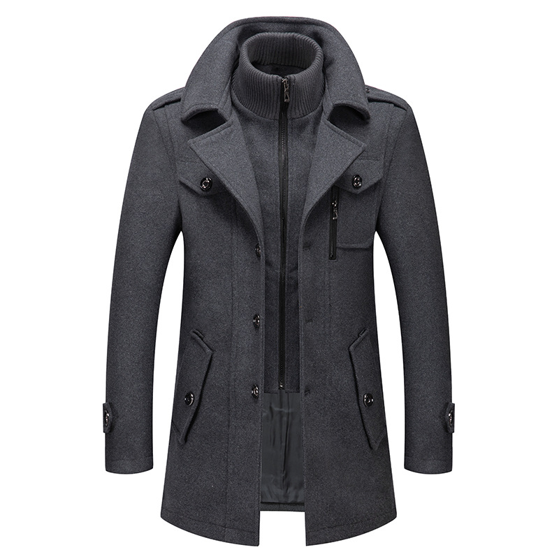 معطف صوف شتوي رجالي كبير الحجم - مراجعة Wool Coat Peacoat وسعره