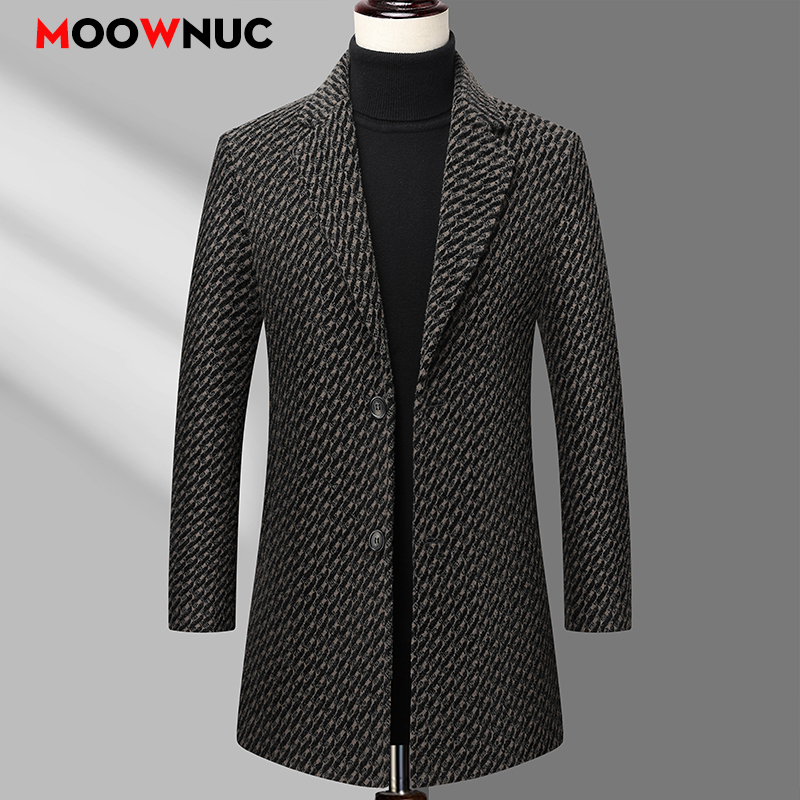 معطف طويل الرجال سترة صوف رجال - مراجعة Wool Coat Peacoat وسعره