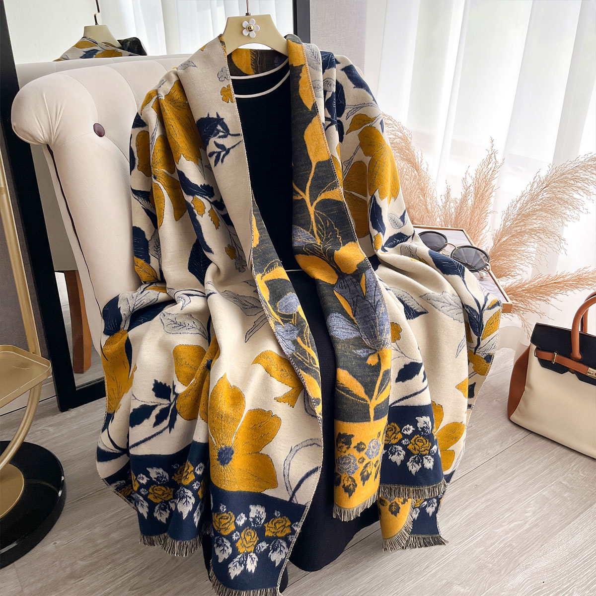 المرأة رشاقته الفاخرة الشتاء ب - مراجعة Shawl Wrap Winter وسعره