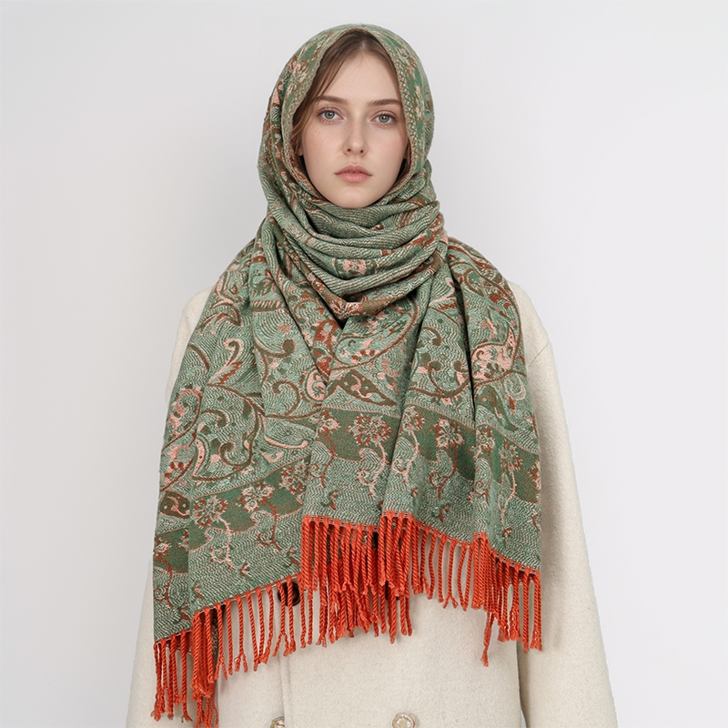 وشاح جاكار بيزلي على الطراز ال - مراجعة Cashmere Pashmina Wrap وسعره