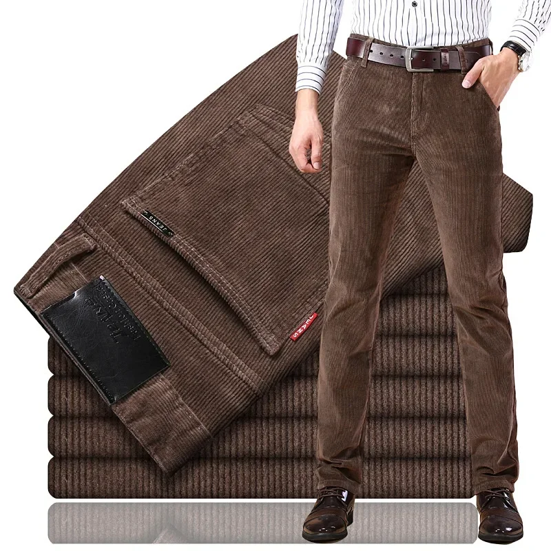2025 ربيع الخريف الرجال سروال  - مراجعة Corduroy Pant Warm وسعره