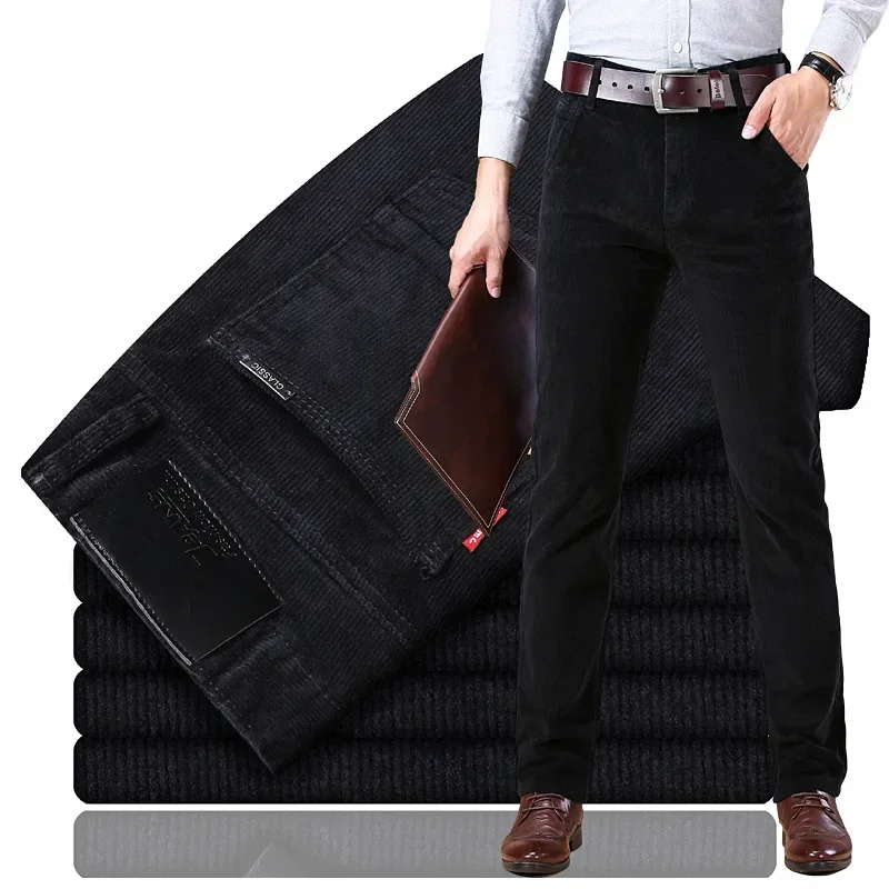 2025 ربيع الخريف الرجال سروال  - مراجعة Corduroy Pant Warm وسعره