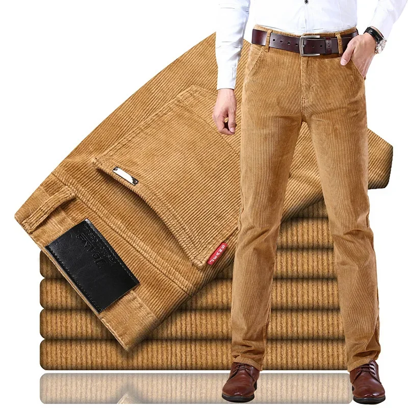 2025 ربيع الخريف الرجال سروال  - مراجعة Corduroy Pant Warm وسعره