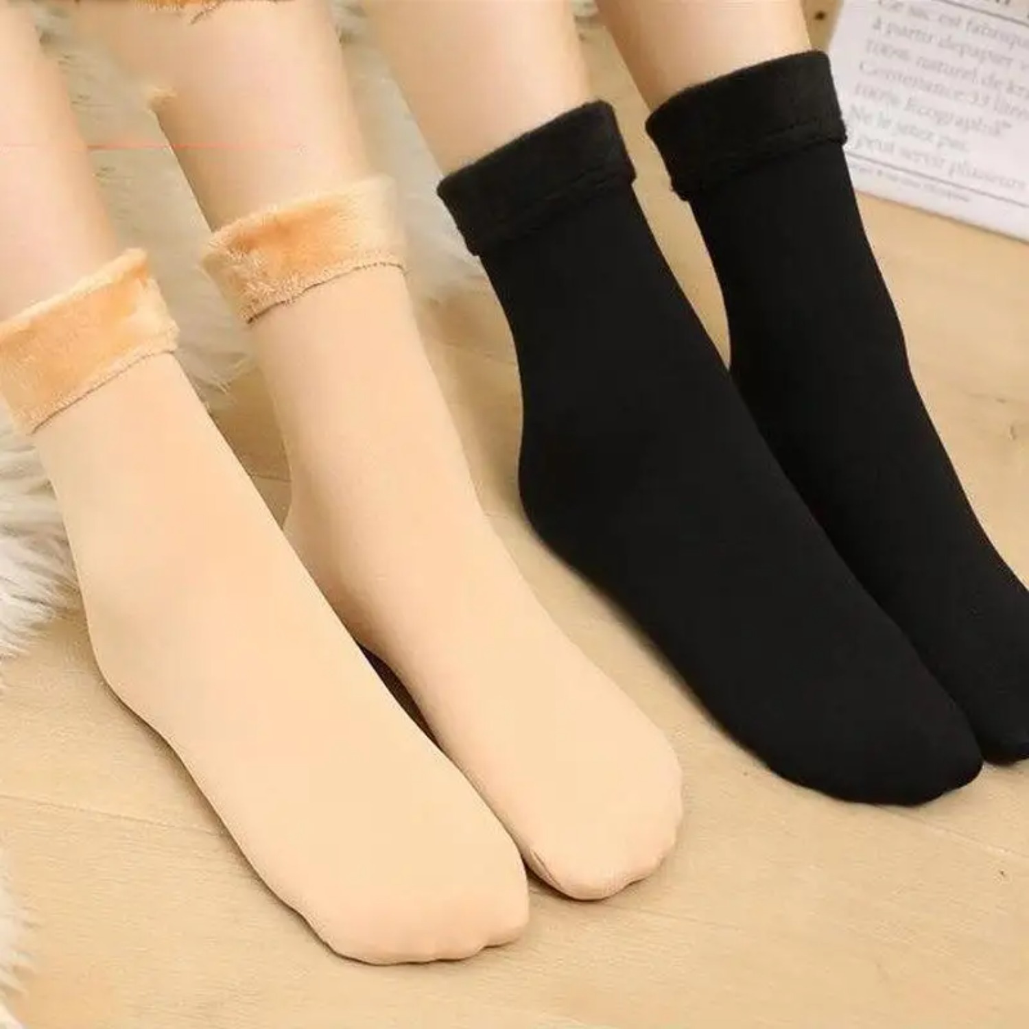 5 أزواج/ جوارب شتوية دافئة للن - مراجعة Thermal Sock Wool وسعره