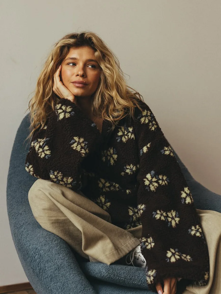 الخريف الشتاء المرأة شيربا الأ - مراجعة Sherpa Hoodie Fleece وسعره