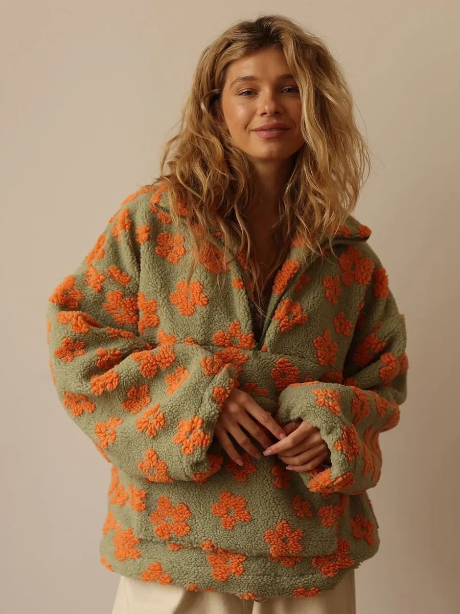 الخريف الشتاء المرأة شيربا الأ - مراجعة Sherpa Hoodie Fleece وسعره