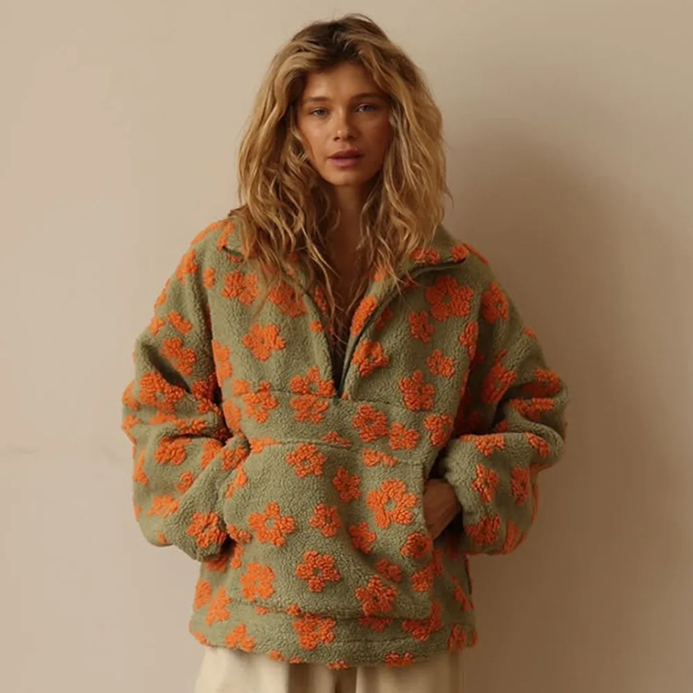 الخريف الشتاء المرأة شيربا الأ - مراجعة Sherpa Hoodie Fleece وسعره
