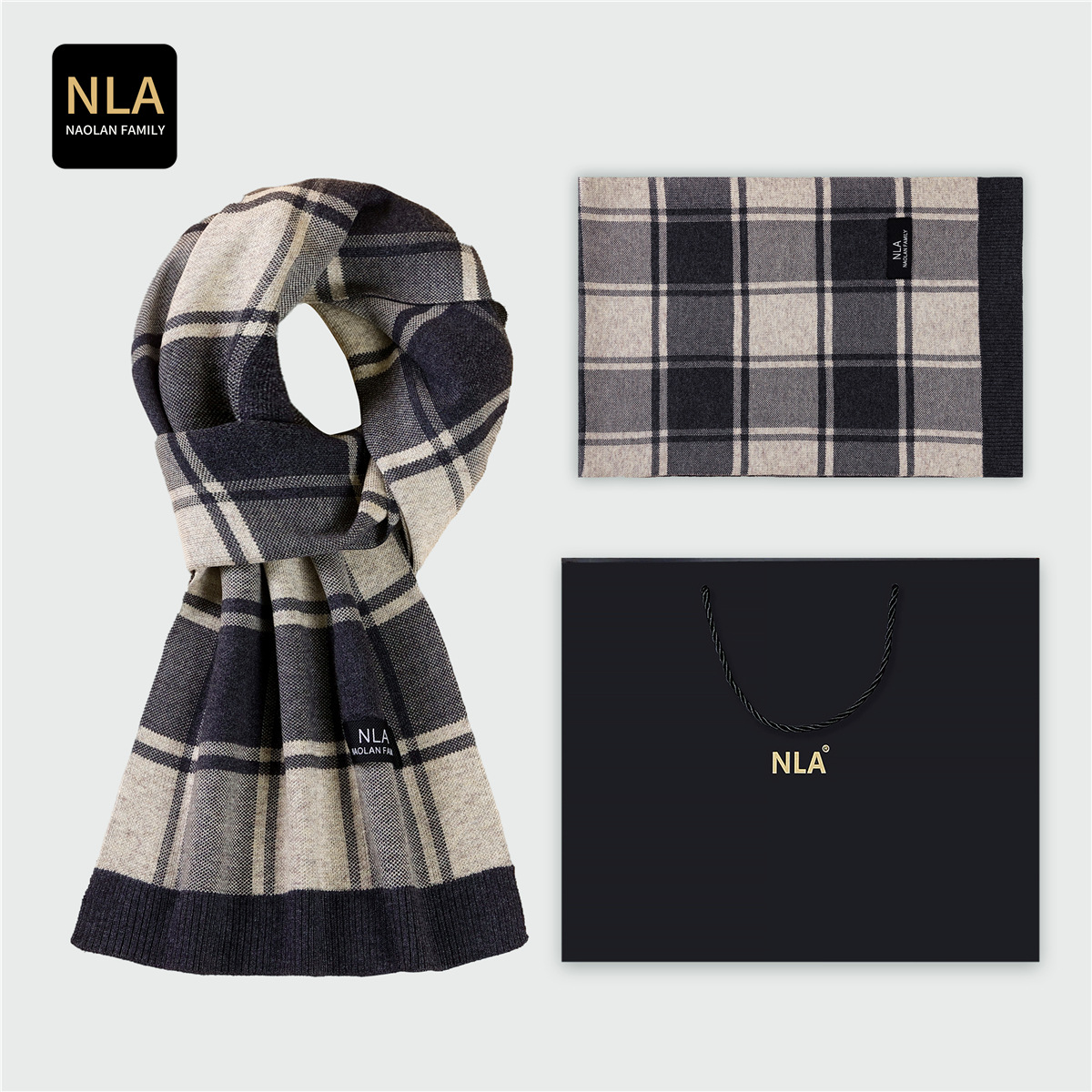 هدية صندوق محبوك الرجال وشاح م - مراجعة Wool Scarf Men وسعره