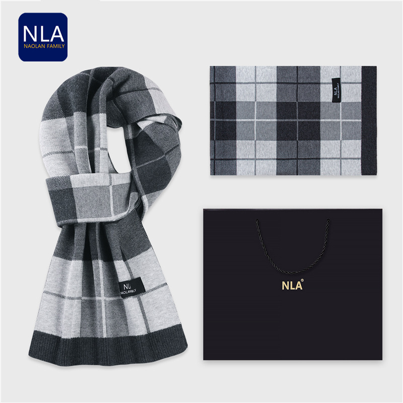 هدية صندوق محبوك الرجال وشاح م - مراجعة Wool Scarf Men وسعره