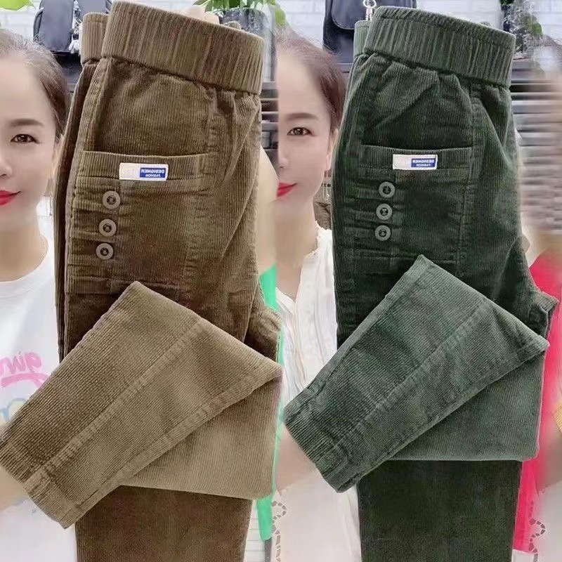 المرأة الدافئة الربيع الشتاء ز - مراجعة Corduroy Pant Warm وسعره