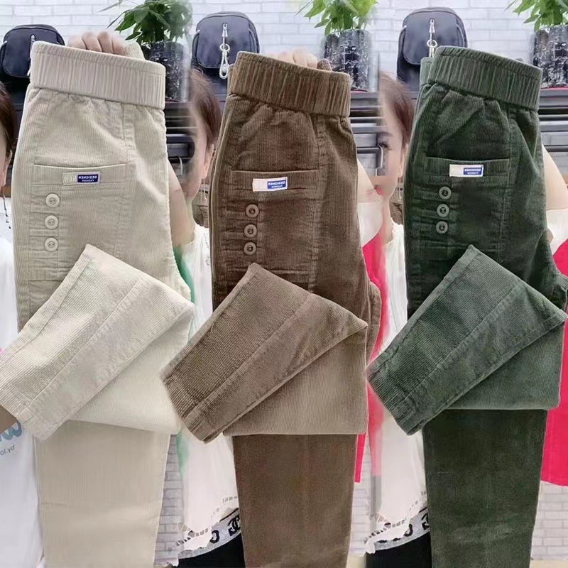 المرأة الدافئة الربيع الشتاء ز - مراجعة Corduroy Pant Warm وسعره
