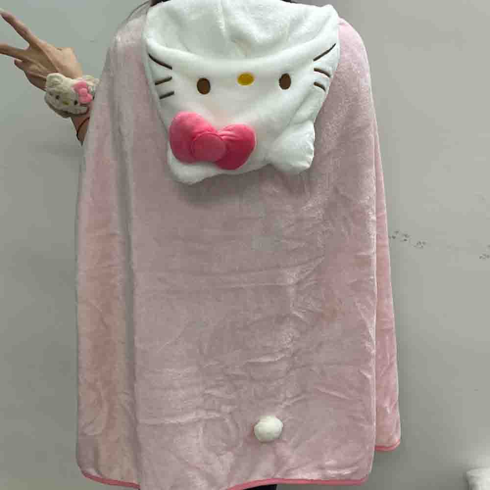 شال هالو كيتي لطيف بغطاء للرأس - مراجعة Shawl Wrap Winter وسعره