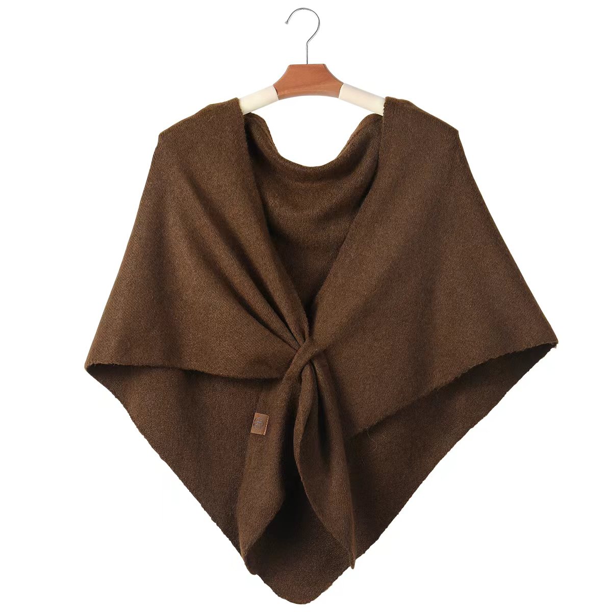شال مثلث محبوك بلون واحد بسيط، - مراجعة Shawl Wrap Winter وسعره